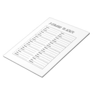 Bloc-note Registre minimaliste de suivi de mots de passe