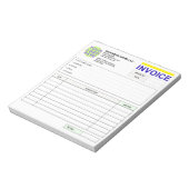 Bloc-note Registres de reçus personnalisés | Logo, Formulair (Tourné)
