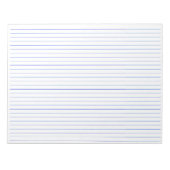 Bloc-note Règle du collège Paysage en papier bleu à ligne 11 (Devant)