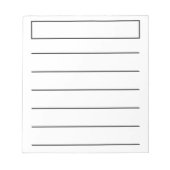 Bloc-note Règle large ligne en gras pour malvoyants simple (Devant)