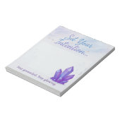 Bloc-note Réglez Votre Intention Pastel À Thème Cristal (Tourné)