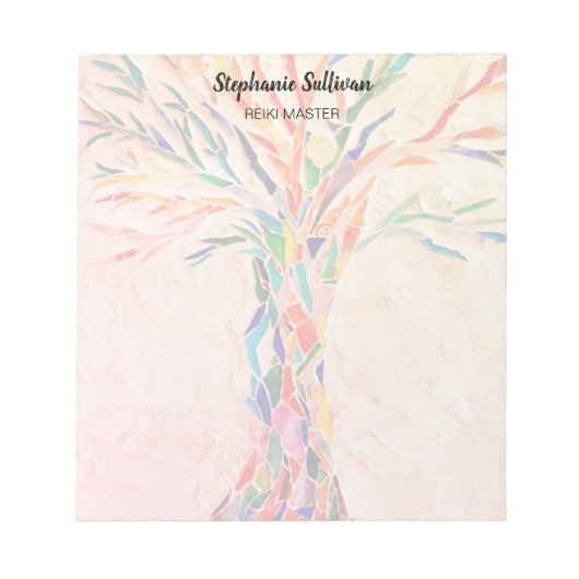 Bloc-note Reiki Master Rainbow Tree Personalized  (Devant)