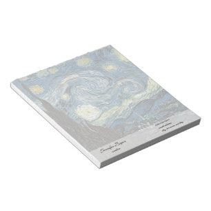 Bloc-note Réimpression d'art célèbre, Starry Night, Van Gogh