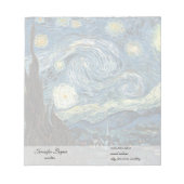 Bloc-note Réimpression d'art célèbre, Starry Night, Van Gogh (Devant)