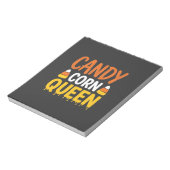 Bloc-note Reine Candy Corn Graphique Halloween_1 (Tourné)