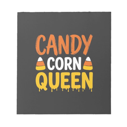 Bloc-note Reine Candy Corn Graphique Halloween_1 (Devant)