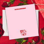 Bloc-note Reine de Coeur Saint-Valentin Nom Personnalisé