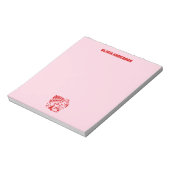 Bloc-note Reine de Coeur Saint-Valentin Nom Personnalisé (Tourné)