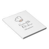 Bloc-note Reine de la cuisine chef cuisinier ajouter nom cou (Incliné)