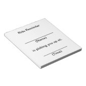 Bloc-note Remarques de rappel de marche (Incliné)