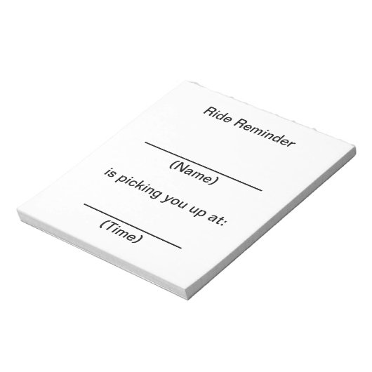 Bloc-note Remarques de rappel de marche (Tourné)