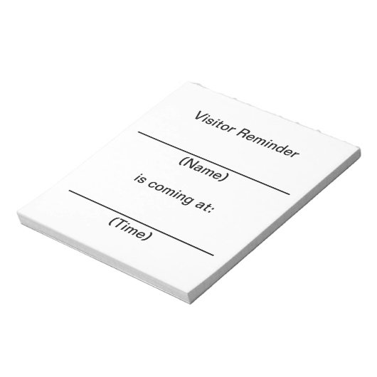 Bloc-note Remarques sur les visiteurs (Tourné)