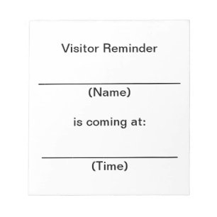 Bloc-note Remarques sur les visiteurs