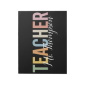 Bloc-note Remerciement de professeur personnalisé pour la re (Tourné)