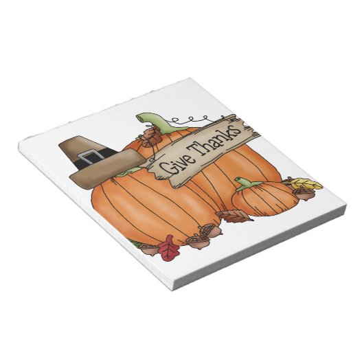 Bloc-note Remerciements à Thanksgiving (Incliné)
