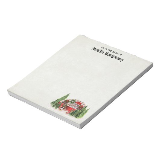 Bloc-note Remorque de Noël Camper thème rustique (Tourné)