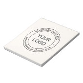 Bloc-note Remplacement de logo facile et texte modifiable | (Tourné)