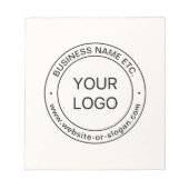 Bloc-note Remplacement de logo facile et texte modifiable |  (Devant)