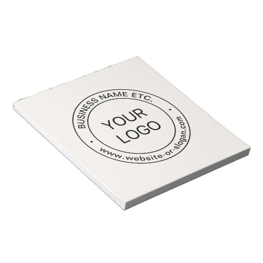 Bloc-note Remplacement de logo facile & Texte modifiable | B (Incliné)