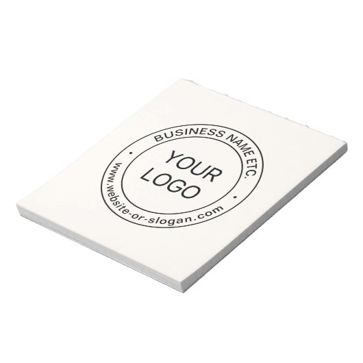 Bloc-note Remplacement de logo facile & Texte modifiable | B (Tourné)