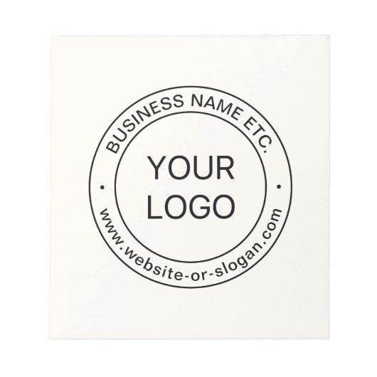 Bloc-note Remplacement de logo facile & Texte modifiable | B (Devant)