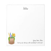 Bloc-note Remplacer les crayons de l'enseignant Fleurs (Devant)