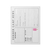 Bloc-note Remplissez la lettre du camp - mignon camp d'été s (Tourné)