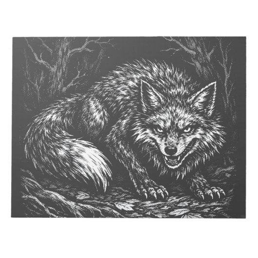 Bloc-note Renard rusé de la forêt — par BurnsInHell (Devant)
