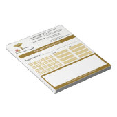 Bloc-note Rendez-vous Caducée d'or médical et stéthoscope (Incliné)