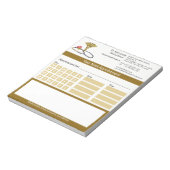 Bloc-note Rendez-vous Caducée d'or médical et stéthoscope (Tourné)