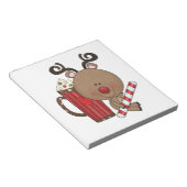 Bloc-note Renne de Rudy avec du cacao (Incliné)