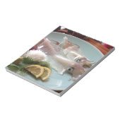 Bloc-note Repas japonais de sashimi de calmar servi déjeuner (Tourné)