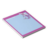Bloc-note requin tient crayon drôle dessin personnalisable (Incliné)