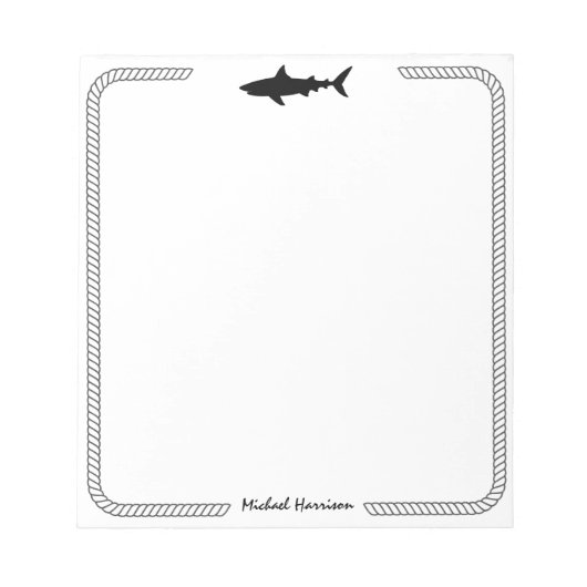 Bloc-note Requin vintage moderne - Requins Personnalisé (Devant)