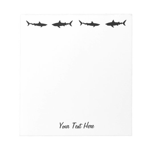 Bloc-note Requin vintage moderne - Requins Personnalisé (Devant)