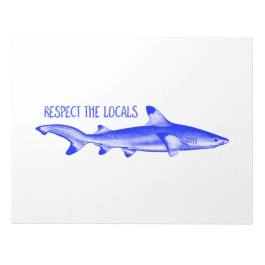 Bloc-note Respectez la citation locale de requin amusant océ (Devant)