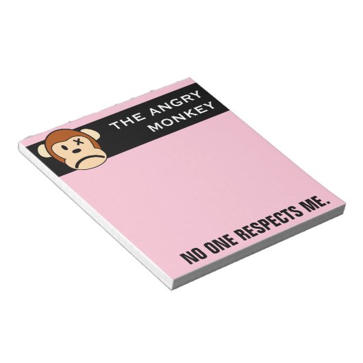 Bloc-note Respectez le singe en colère ou affrontez sa colèr (Incliné)
