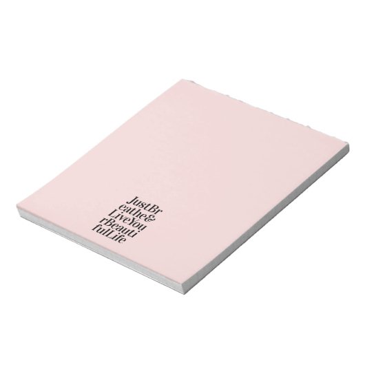 Bloc-note Respirez simplement la citation de la typographie  (Tourné)