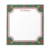 Bloc-note Restaurant de vacances Green Plaid (Devant)
