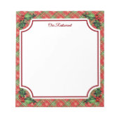 Bloc-note Restaurant de vacances Red Plaid (Devant)