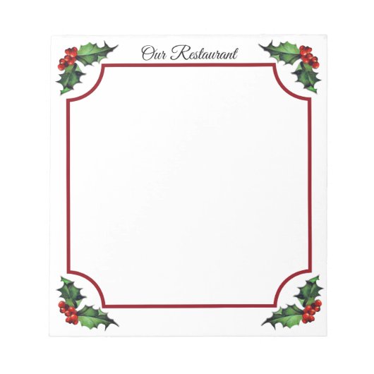 Bloc-note Restaurant Holiday (Devant)