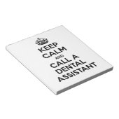 Bloc-note Restez calme et appelez un assistant dentaire (Incliné)