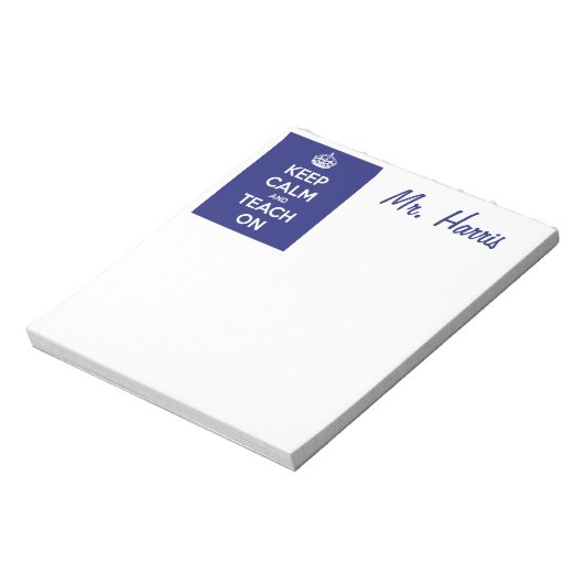 Bloc-note Restez calme et apprenez en bleu (Tourné)