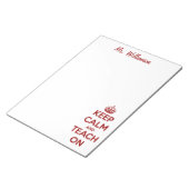 Bloc-note Restez calme et apprenez en rouge/blanc (Incliné)