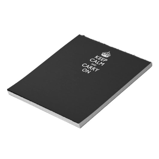 Bloc-note Restez Calme Et Continuez Sur Noir (Tourné)