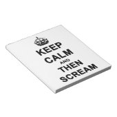 Bloc-note Restez calme et criez ensuite (Incliné)