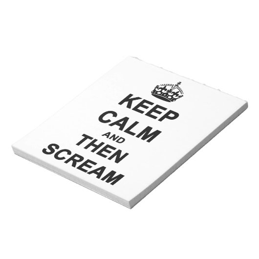 Bloc-note Restez calme et criez ensuite (Tourné)