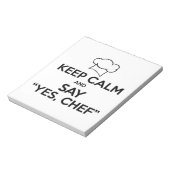 Bloc-note Restez calme et dites Oui Chef Drôle Cuisine Ware (Tourné)