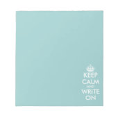 Bloc-note Restez calme et écrivez sur les tampons de notes | (Devant)