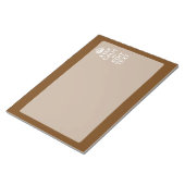 Bloc-note Restez calme et votre texte Brown (Incliné)